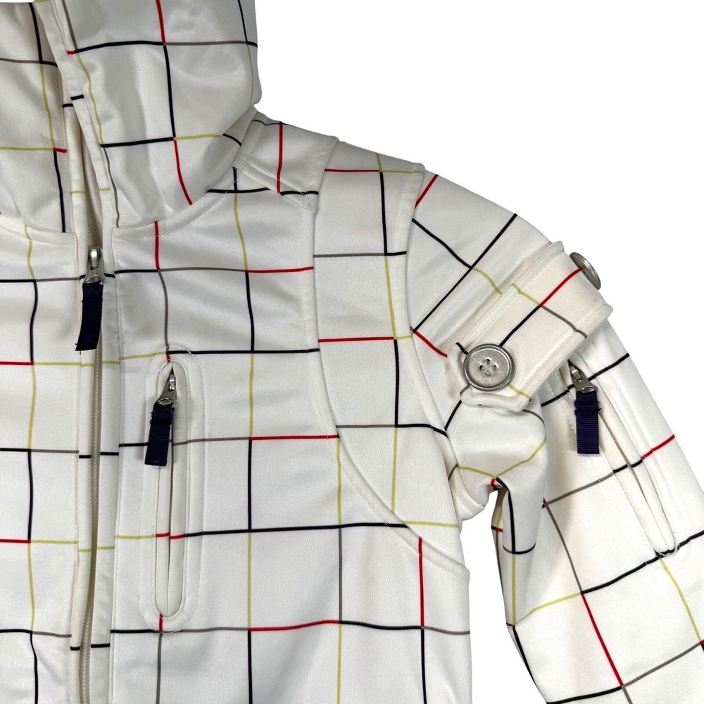 Burton Women's XS Dryride Ski Snowboard Jacket Cream Grid Y2K - Picture 4 of 13